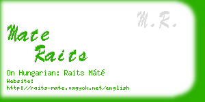 mate raits business card